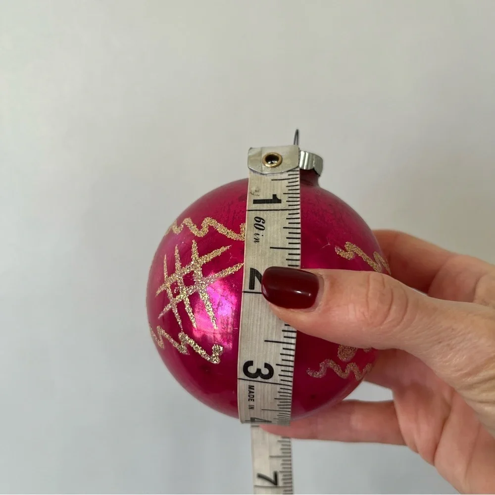 Vintage Shiny Bright Pink Ornament
